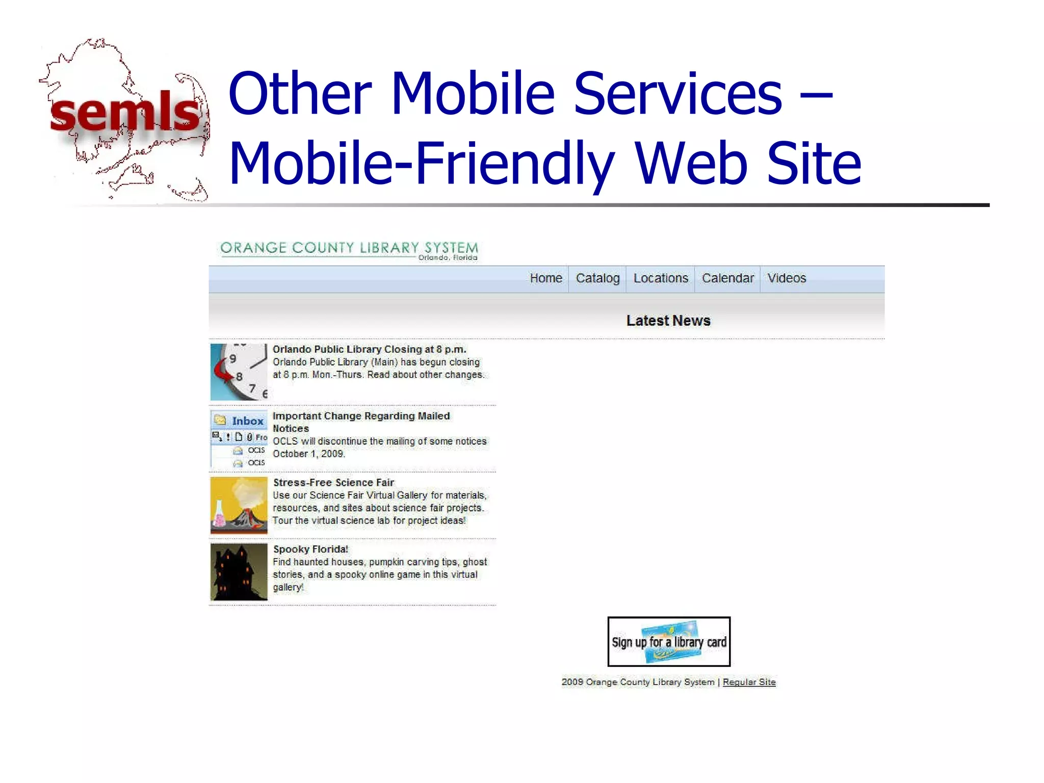 Other Mobile Services – Mobile-Friendly Web Site 