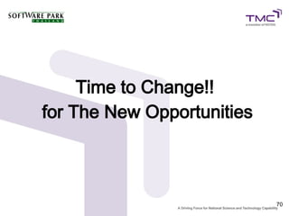 Time to Change!!
for The New Opportunities



                            70
 
