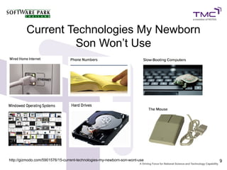 Current Technologies My Newborn
                  Son Won’t Use




http://gizmodo.com/5901576/15-current-technologies-my-...