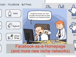 Facebook-as-a-Homepage
(and more new niche networks)
 