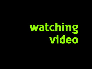 watching
video
 