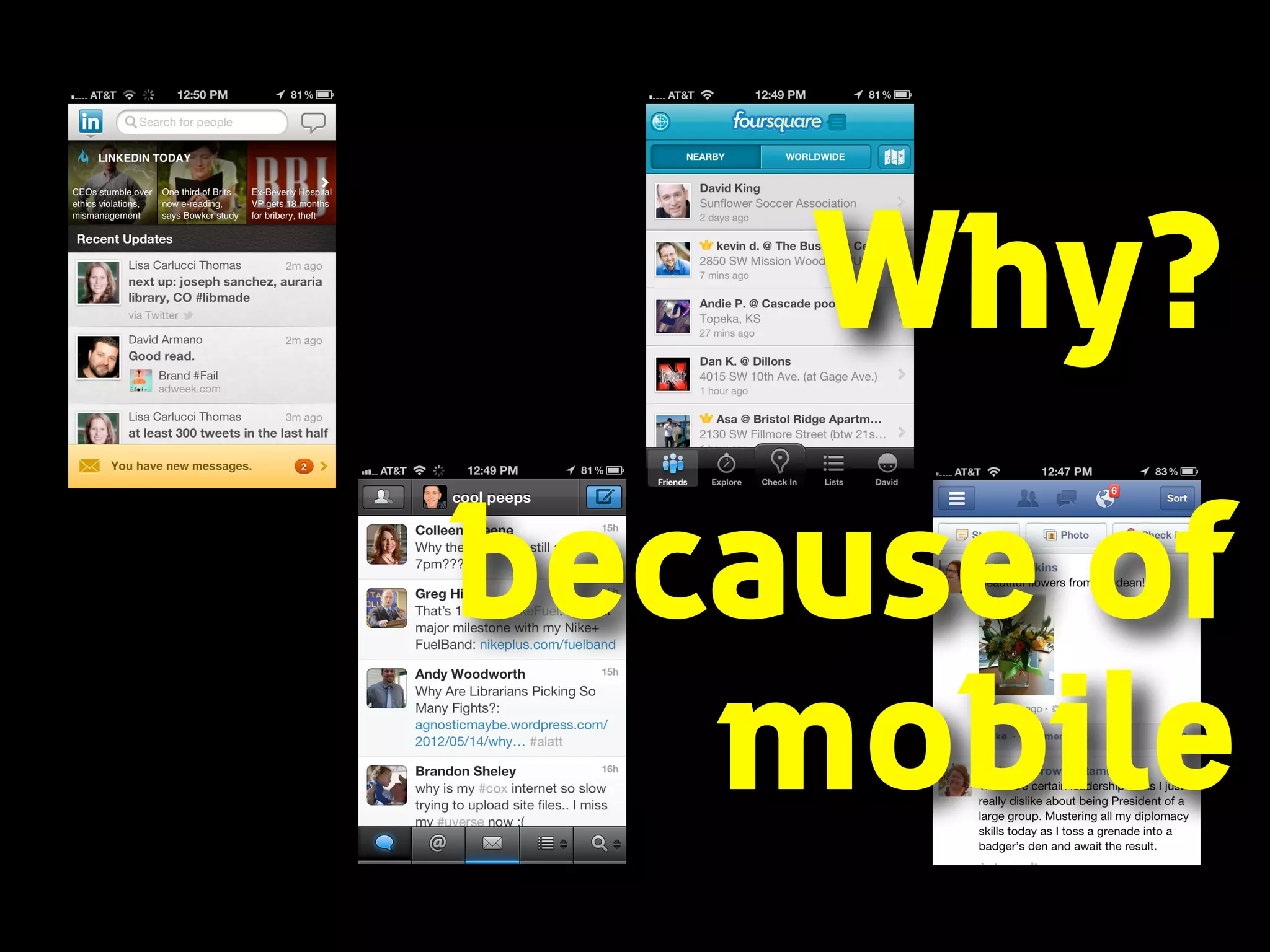 Why? 
because of 
mobile 
 