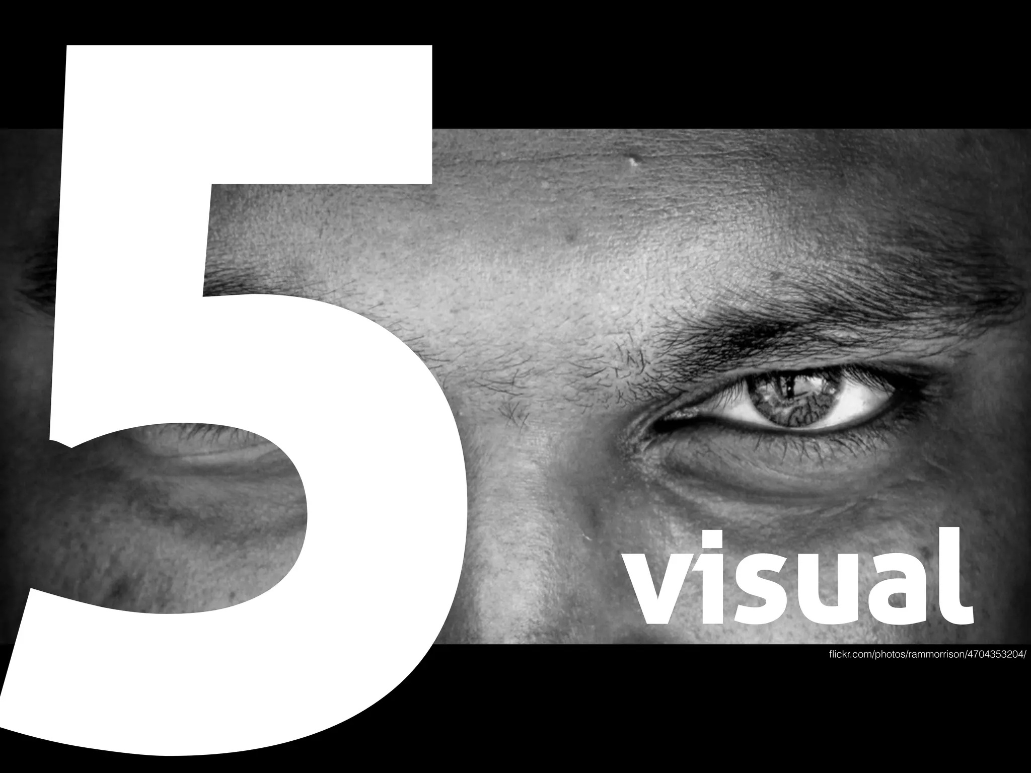 visual
5 ﬂickr.com/photos/rammorrison/4704353204/
 