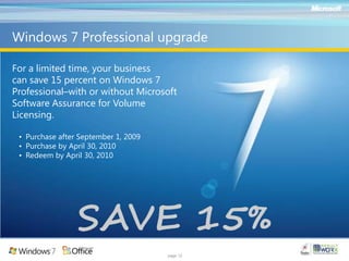 Better together for your businessWork the way you want, get more done, and safeguard your work page 6Dan Fuller: Replaces “Software to address your challenges” slideThe newest version of the Windows® operating system;