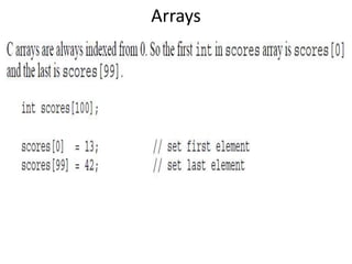 Arrays
 