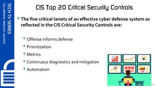 SynerComm's Tech TV series CIS Top 20 Critical Security Controls #1 | PPT