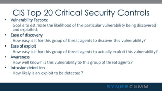 SynerComm's Tech TV series CIS Top 20 Critical Security Controls #4 | PDF