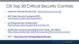 SynerComm's Tech TV series CIS Top 20 Critical Security Controls #4 | PDF