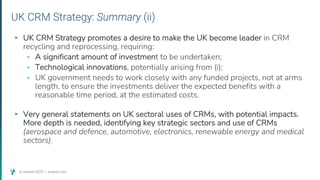 techUK: UK CRM Strategy Overview & Next Steps