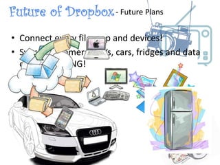 • Connect every file, app and devices!
• Sync with cameras, TVs, cars, fridges and data
on EVERYTHING!
- Future Plans
 