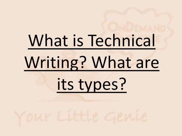 What is Technical Writing ? | PPT