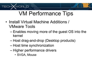 Tech X Virtualization Tips | PPT