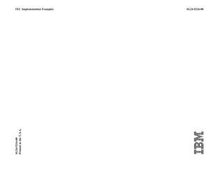 TEC Implementation Examples   SG24-5216-00


Printed in the U.S.A.
SG24-5216-00
 