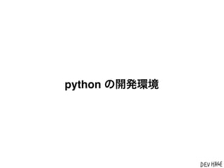 python の開発環境
 