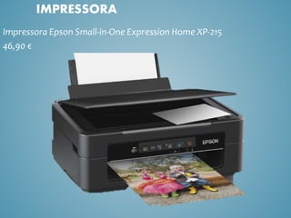 Impressora Epson Small-in-One Expression Home XP-215
46,90 €
IMPRESSORA
 