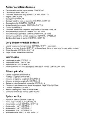 Teclas acceso rapido