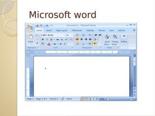 Microsoft word
 