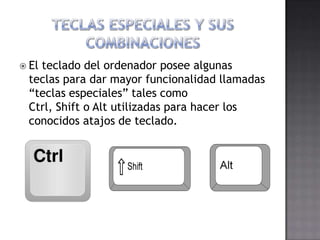 Actividad interactiva de Teclas especiales