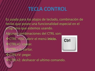 Teclas especiales y sus combinaciones | PPTX