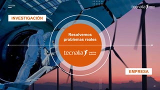 21
INVESTIGACIÓN
EMPRESA
Resolvemos
problemas reales
VISIÓN
 