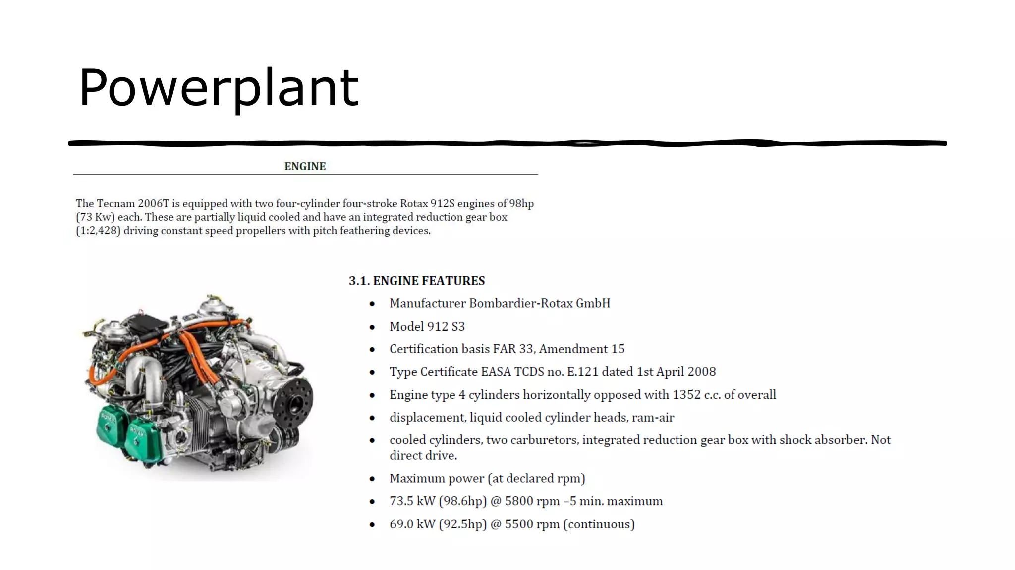 P2006 Engine Tecnam p2006 t systems | PPTX