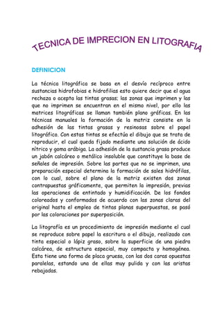 Tecnica de imprecion en offset