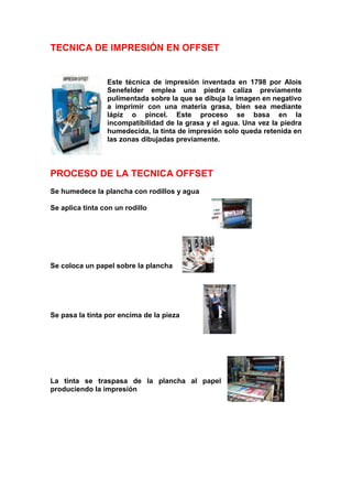 Tecnica de impresión