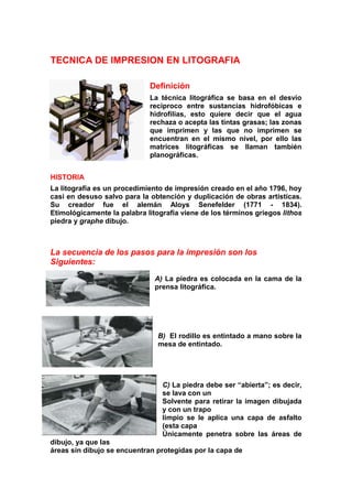 Tecnica de impresión