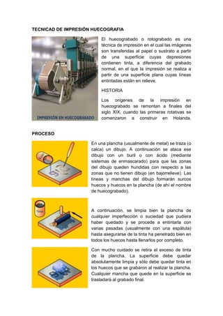 Tecnica de impresión