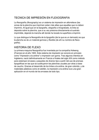 Tecnica de impresión