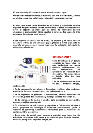 Tecnica de impresión