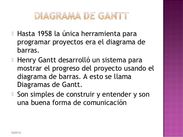 Tecnica de planeacion de proyectos diagrama de gantt