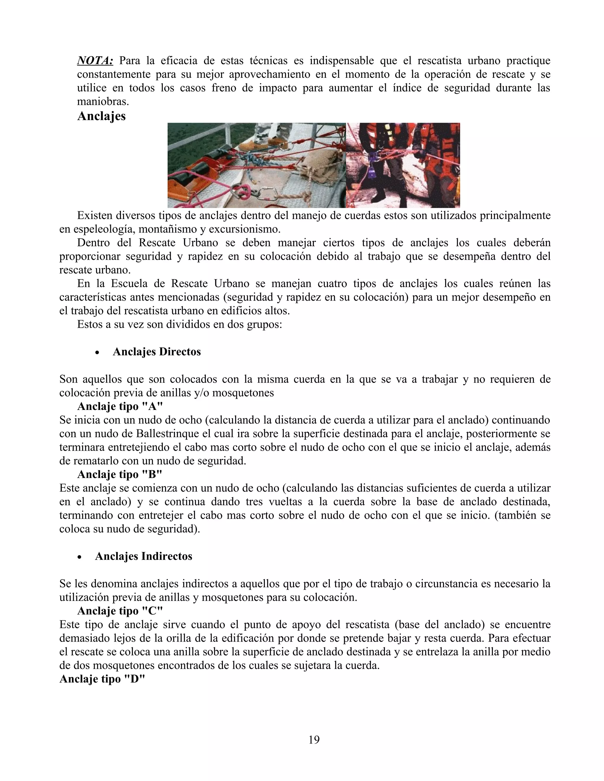 Tecnicas De Rescate Con Cuerdas | DOC