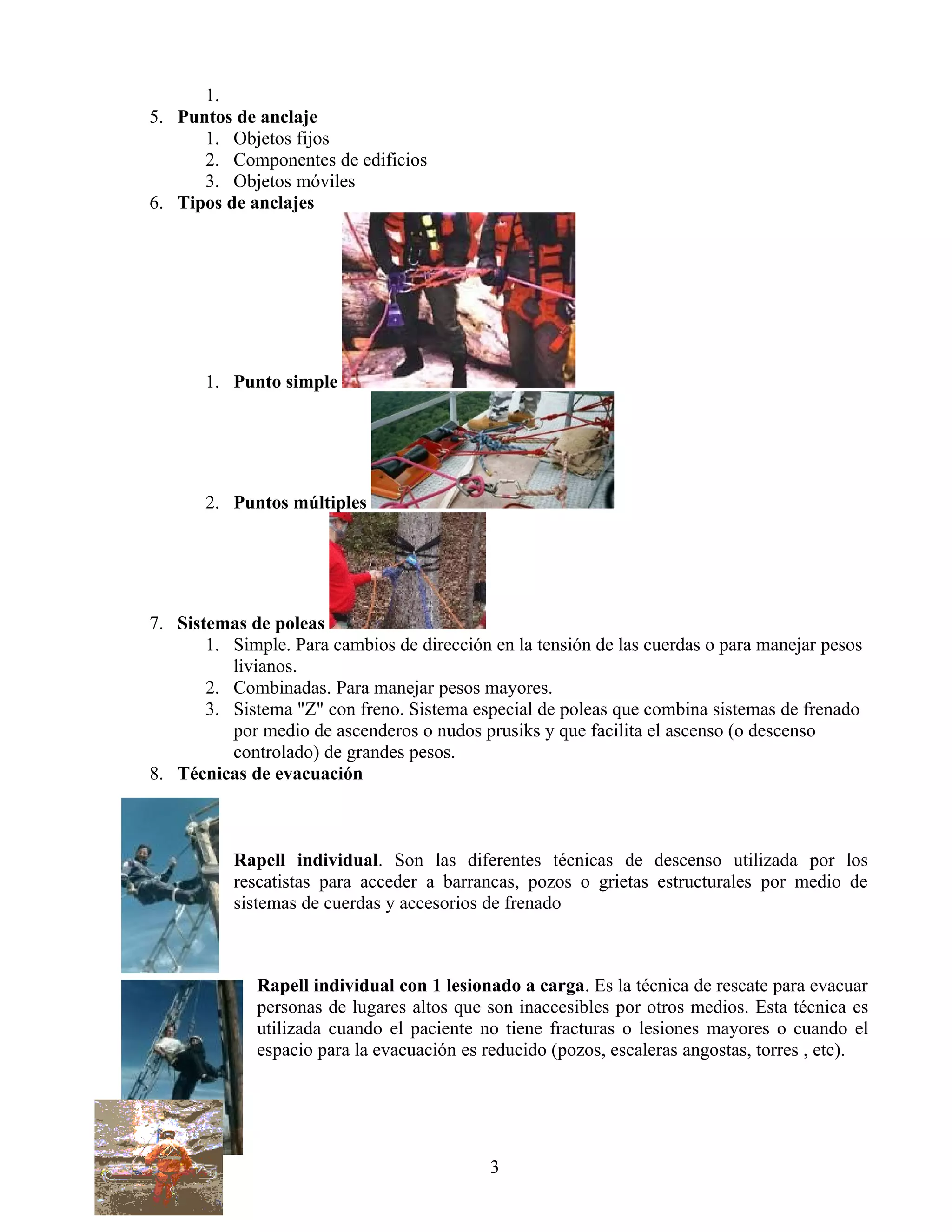 Tecnicas De Rescate Con Cuerdas | DOC