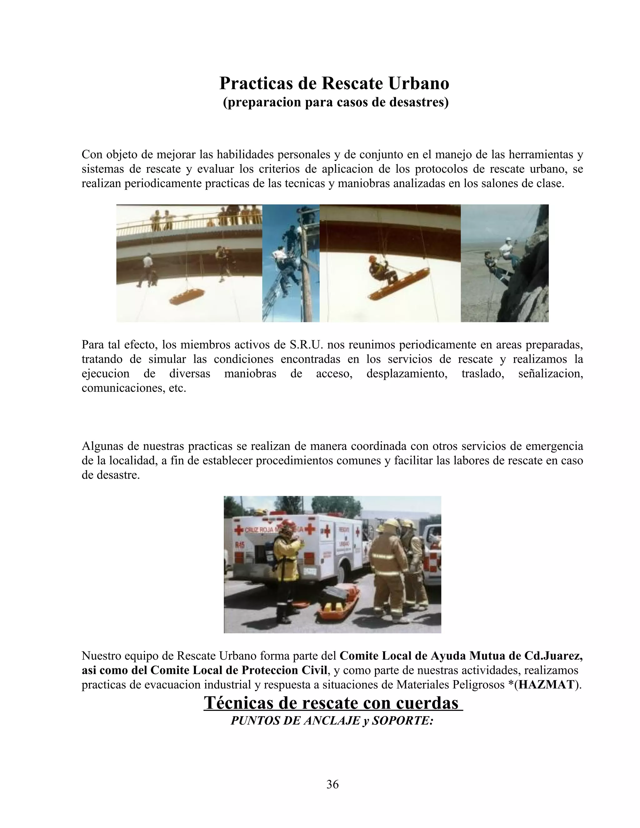 Tecnicas De Rescate Con Cuerdas | DOC