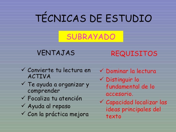 Tecnicas estudio-resumen