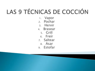 Proceso técnico para diseñar un postre Porción estándar de 90 gr. máx.Todos los postres deben tener fruta fresca, macerada en ácido ya sea jugo de limón, jugo de naranja. Las salsas deben estar en los dispensadores (frías, salsa o coulis).El uso de los guantes es obligatorio también en las ensaladas.  La salsa debe estar dentro del anillo de seguridad.Hay que marcar el plato (en forma de cruz) antes de realizar el montaje.