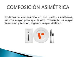 Composiciones BásicasSimétricaAsimétricaRítmicaOblicuaEn escalaCuadradoCircular o lineal.