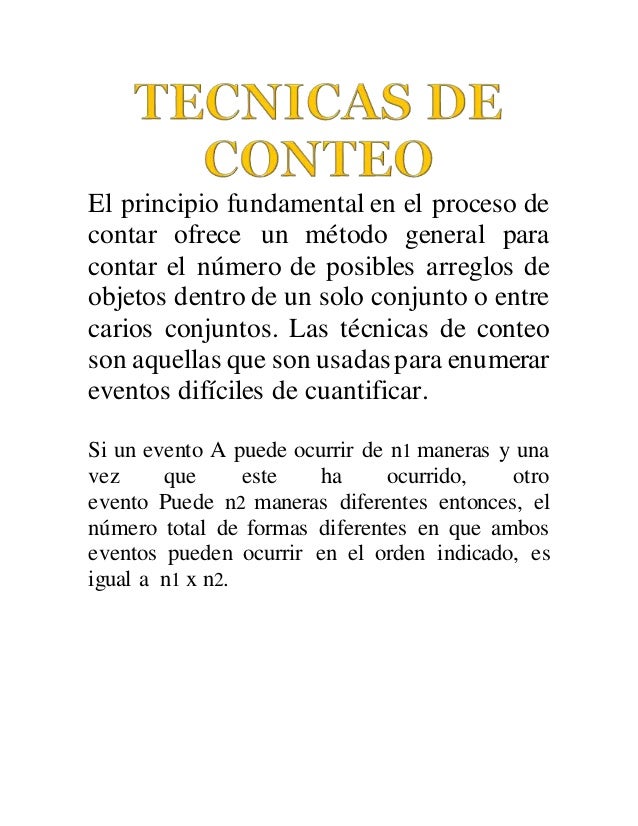 Tecnicas de conteo