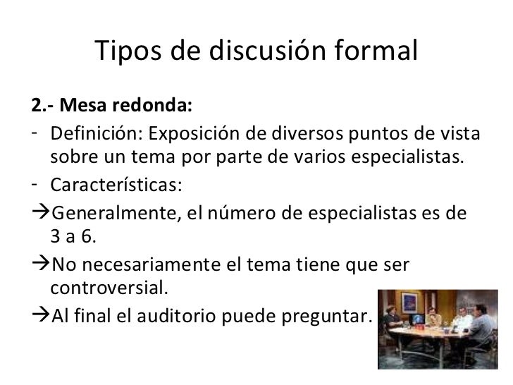Tecnicas de discusion oral