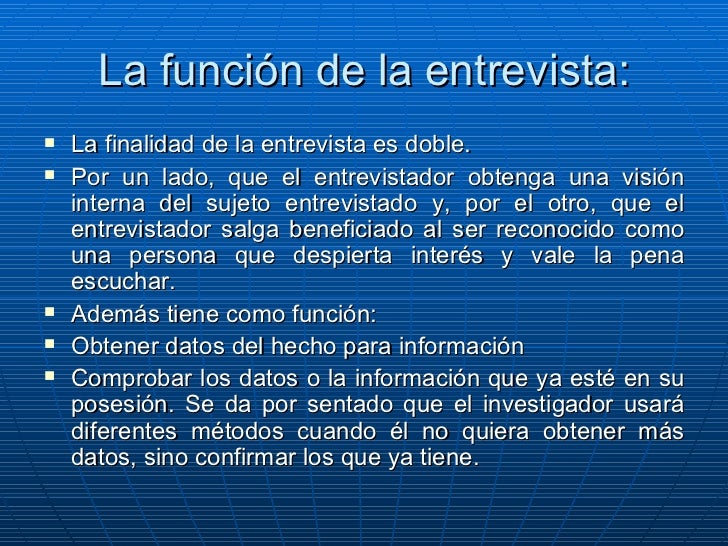 Tecnicas De Entrevista
