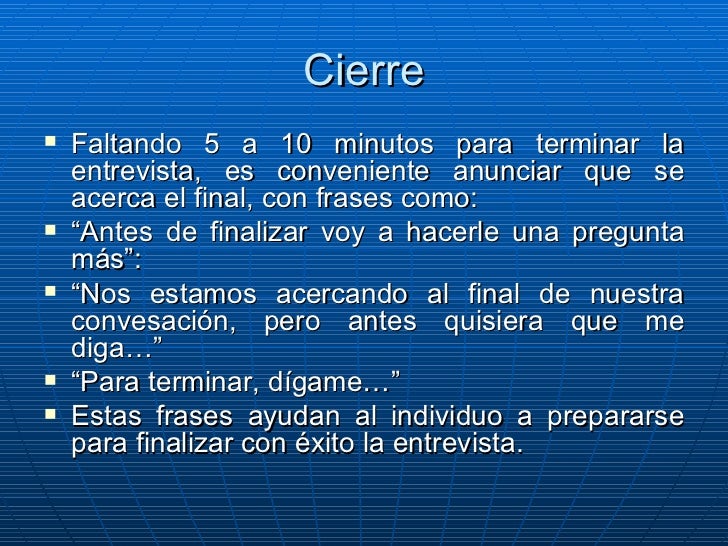 Tecnicas De Entrevista