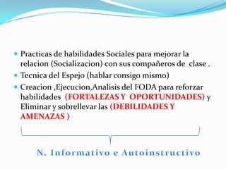 DIAGNOSTICOLa adolescente se  muestra  problemas de aprendizaje en la respectiva institucion educativa debido a que : El divorcio de sus progenitores Que su Padre hace años frecuenta con nueva pareja por cual motivo a ella le incomoda esa relación por que no se lo conto personalmente y por tales motivos mencionados tiene una bajo rendimiento académico. 