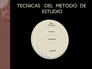TECNICAS  DEL  METODO  DE  ESTUDIO 