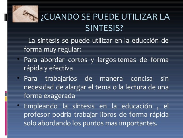 Tecnicas de estudio...sintesis