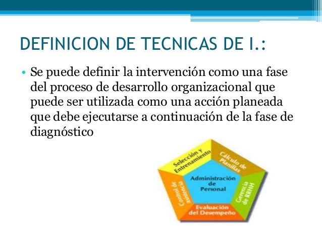 Tecnicas de intervencion