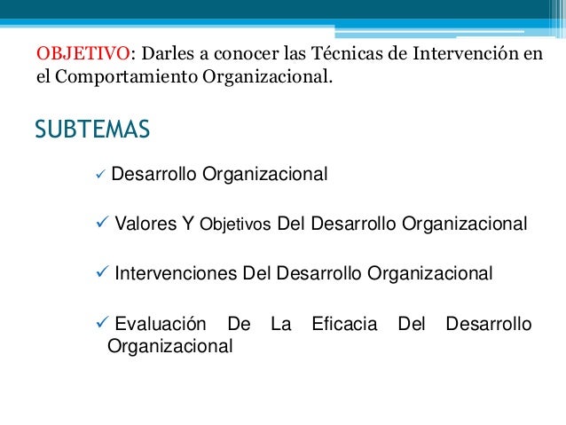 Tecnicas de intervencion