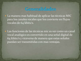 Tecnicas De ModulacióN De Impulsos Codificados PPT