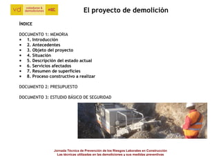 Tecnicas demoliciones y medidas preventivas jtc junio2011 | PDF