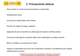 Tecnicas demoliciones y medidas preventivas jtc junio2011 | PDF